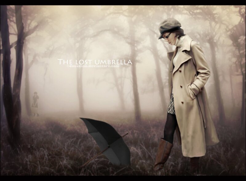 Woman in Trench Coat — Beige, Melancholic