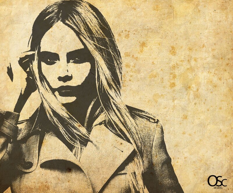 woman in trench coat illustration