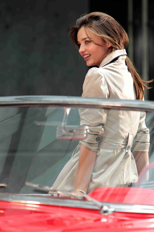 Woman in Trench Coat — Red, Casual