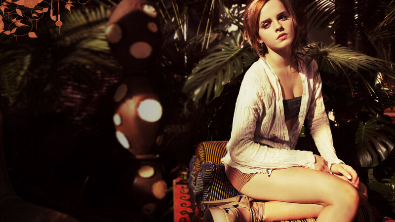 woman in tropical setting