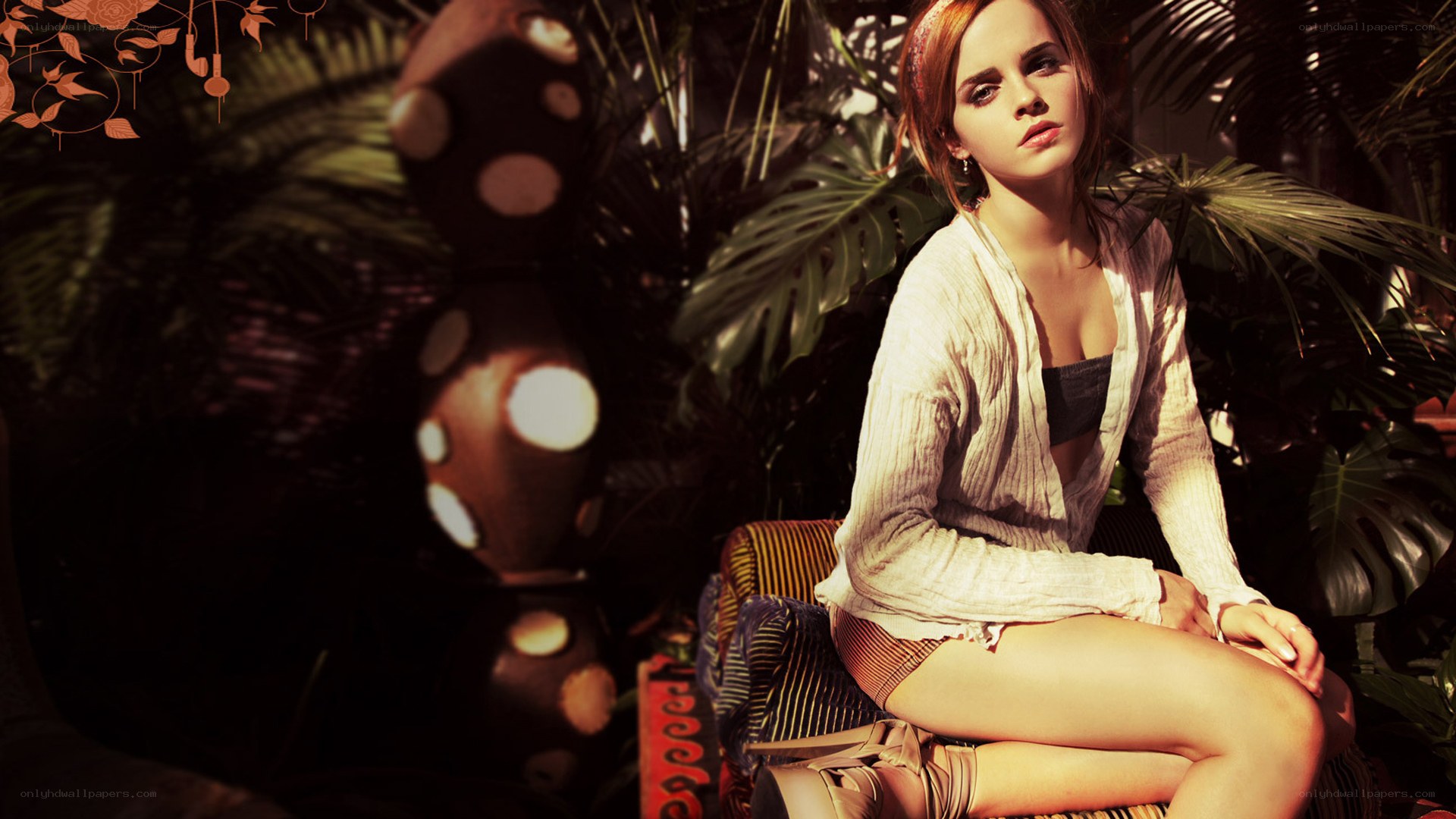 woman in tropical setting