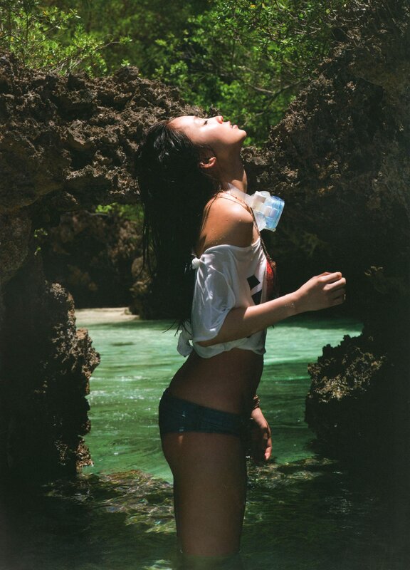 woman in tropical waters