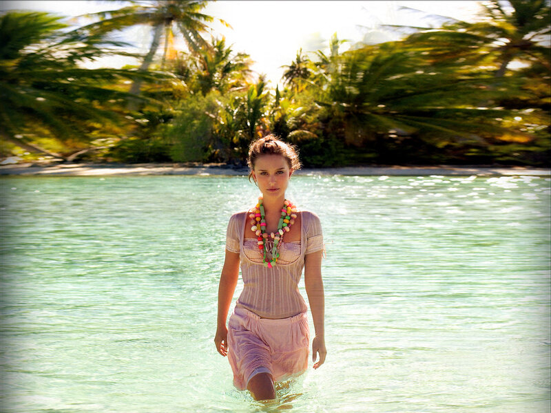 woman in tropical waters
