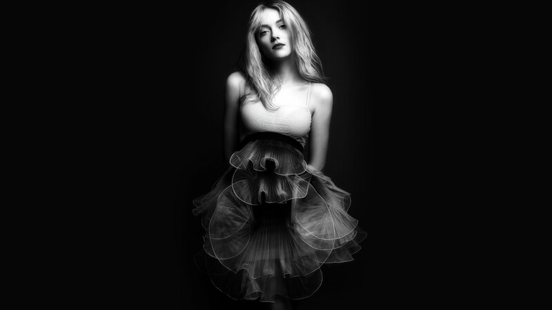 woman in tulle dress