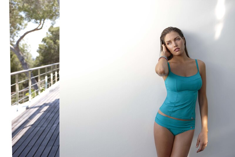 Woman in Turquoise Swimsuit — Calm