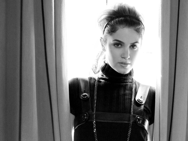 Woman in Turtleneck — Black, Dramatic, Photograph