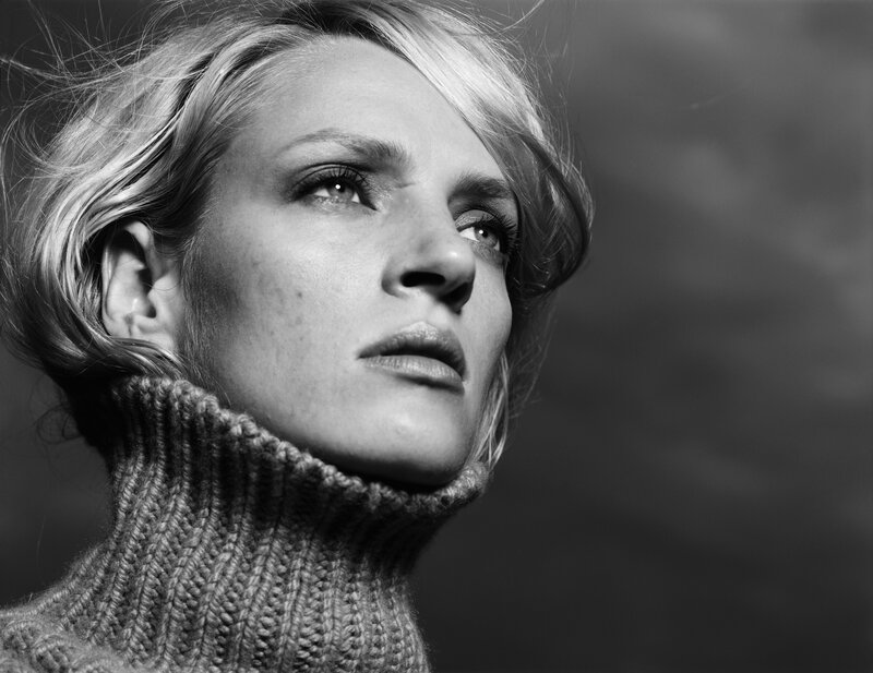 woman in turtleneck sweater