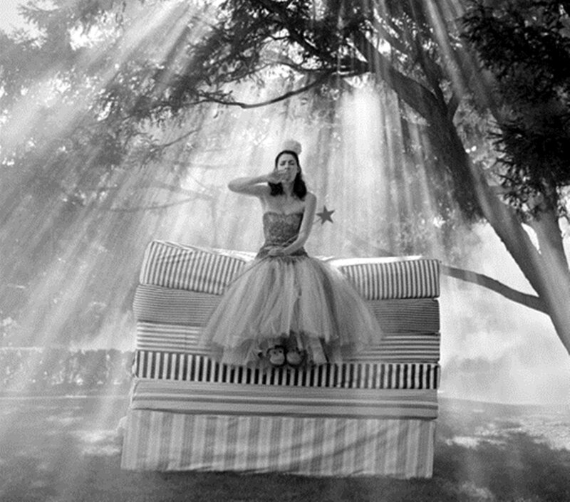 Woman in Tutu on Bed