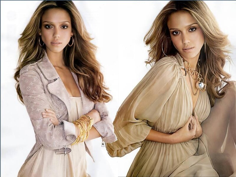 Woman in Two Outfits — Beige