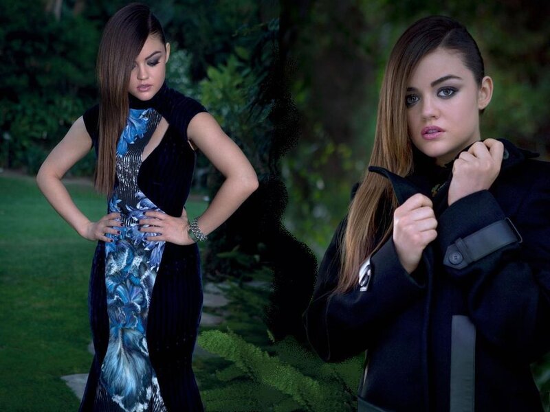 Woman in Two Outfits — Black, Dramatic, Night
