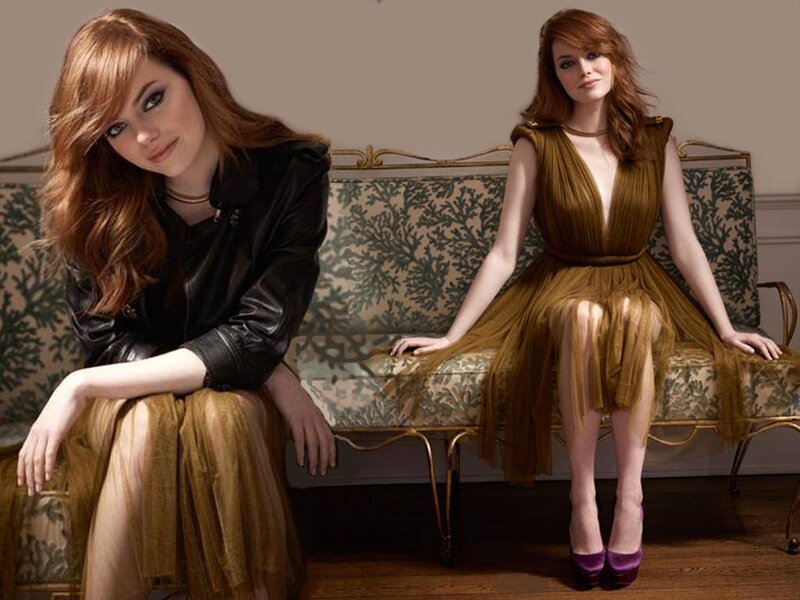 Woman in Two Outfits — Brown