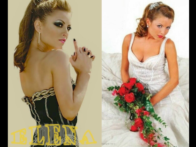 Woman in Two Outfits — White, Dramatic