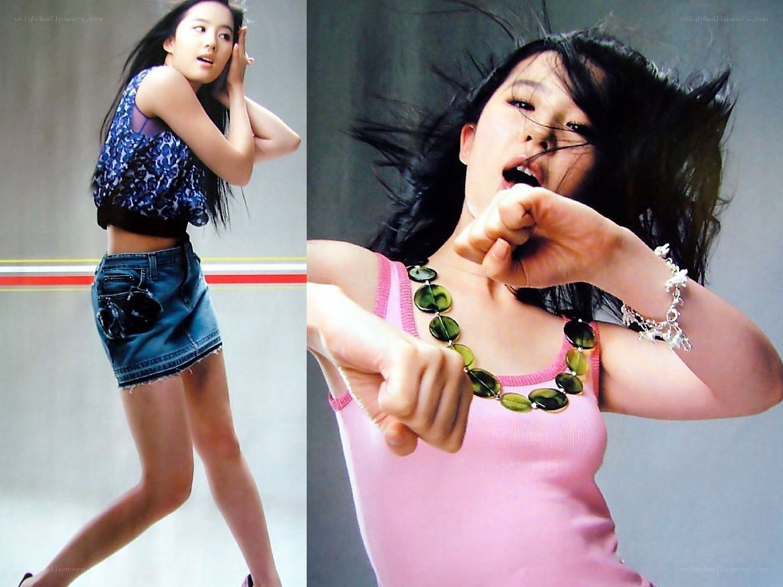 woman in two poses