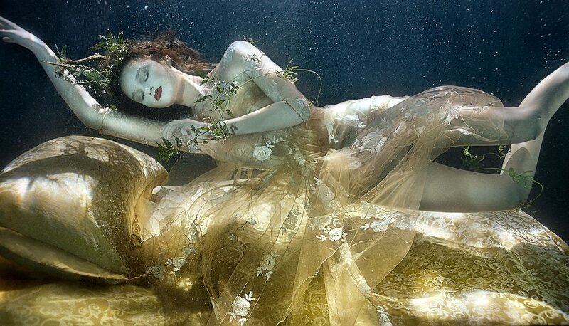 Woman in Underwater Dress