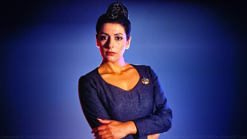 Woman in Uniform — Blue, Serious