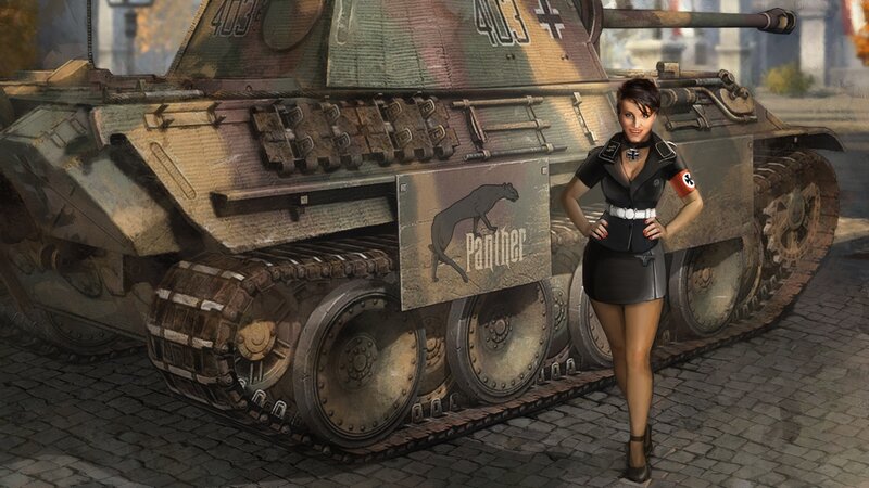 Woman in Uniform with Tank