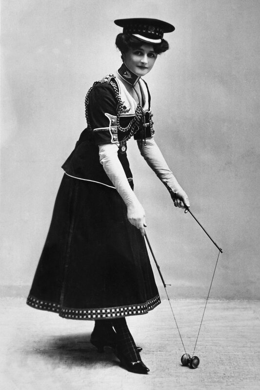 Woman in uniform with yo-yo
