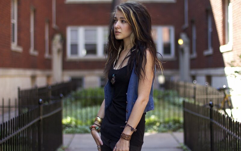 woman in urban setting