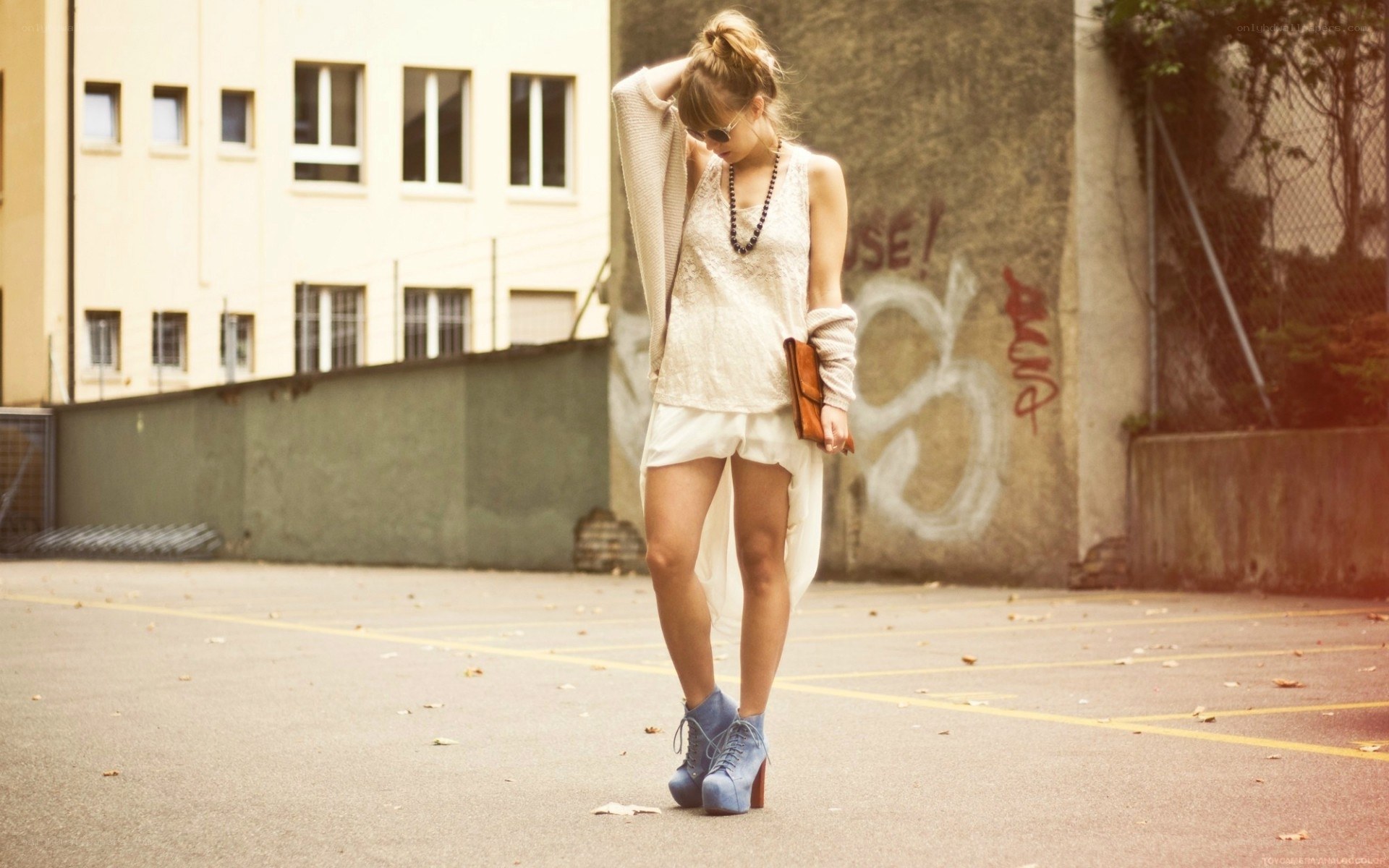 woman in urban setting
