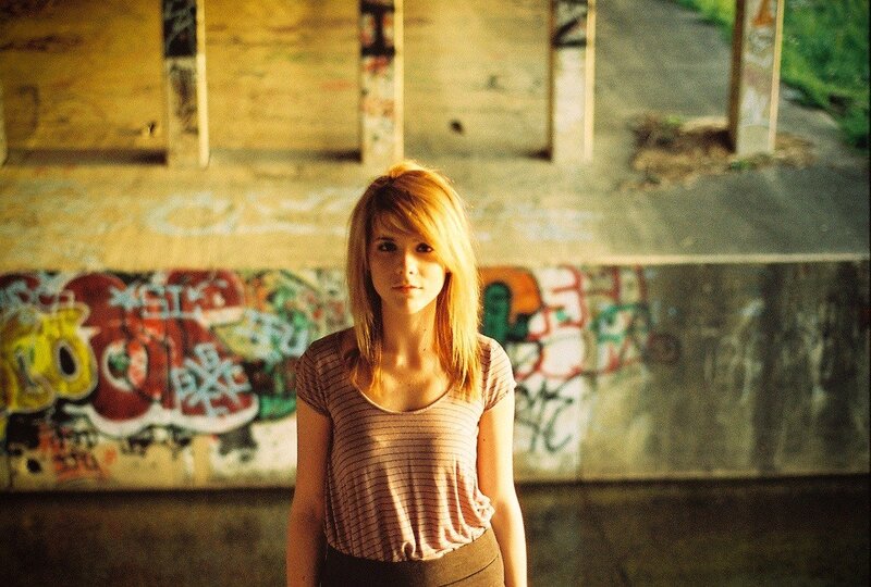 Woman in urban setting