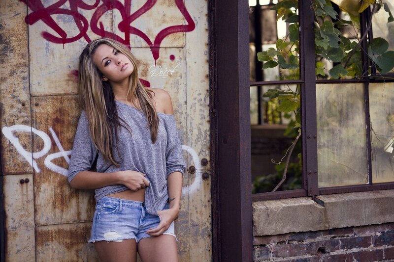 woman in urban setting