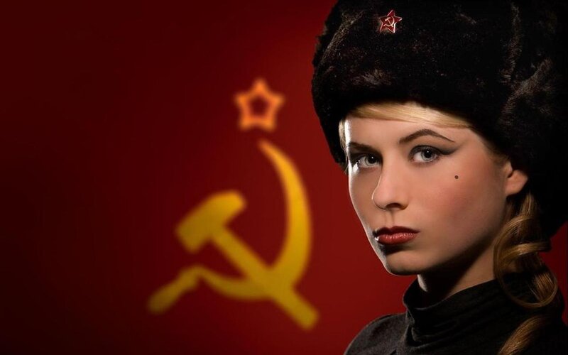 woman in ussr hat