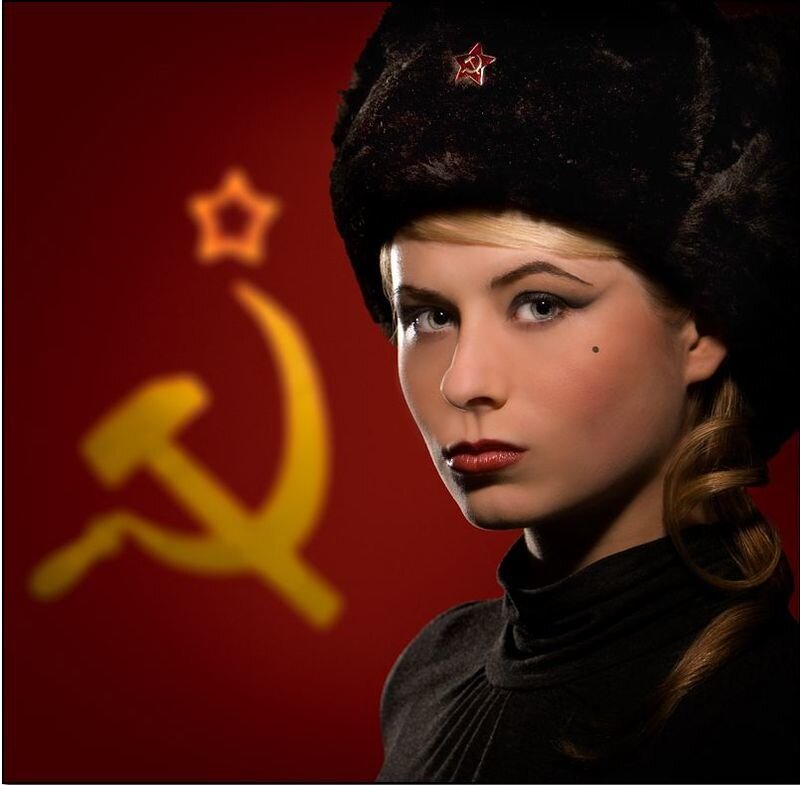woman in ussr hat
