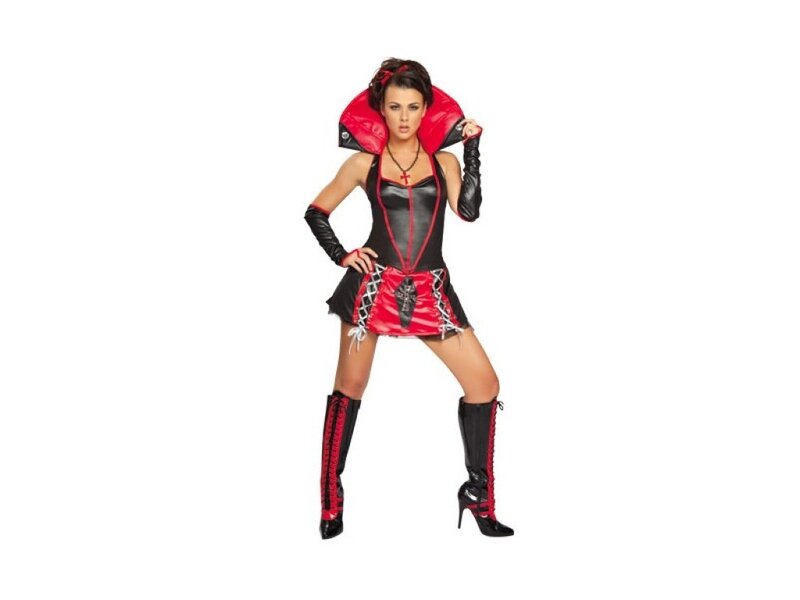Woman in Vampire Costume — Black, Dramatic