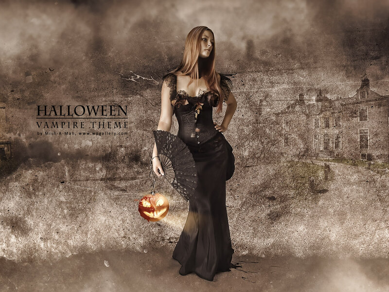 Woman in Vampire Costume — Brown