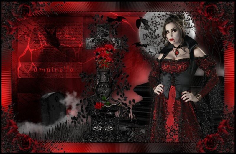 Woman in Vampire Costume — Red