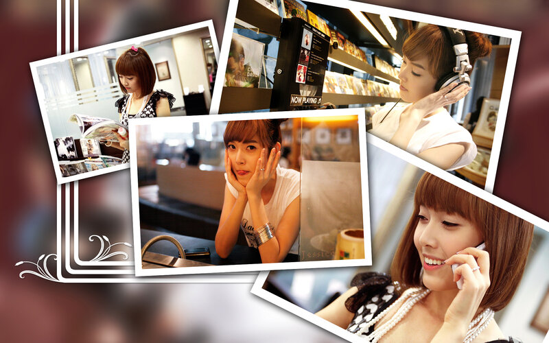 woman in various daily activities