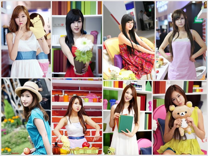 Woman in Various Outfits — White, Playful, Photograph