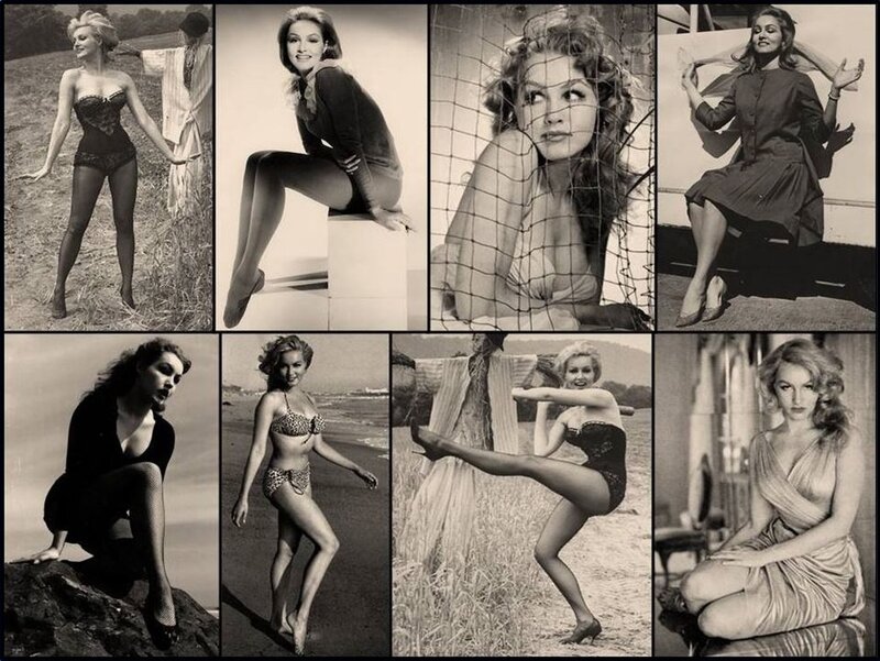 Woman in Various Poses — Black, Dramatic