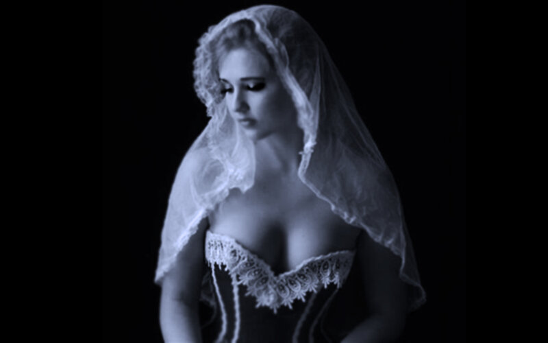 Woman in Veil and Corset
