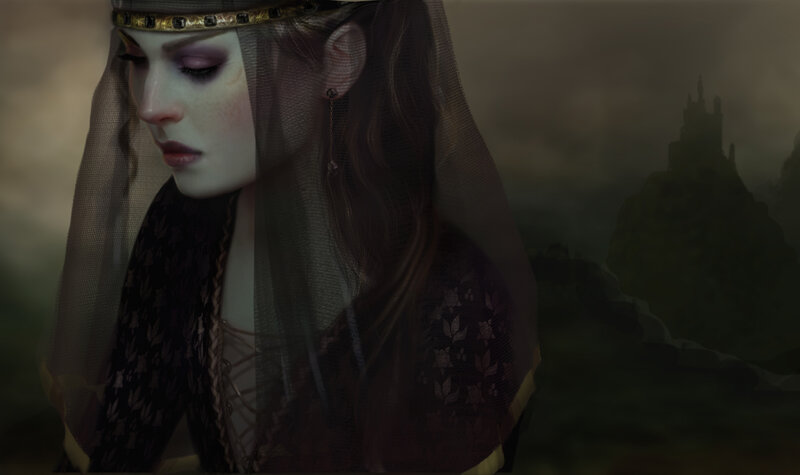 Woman in Veil and Crown