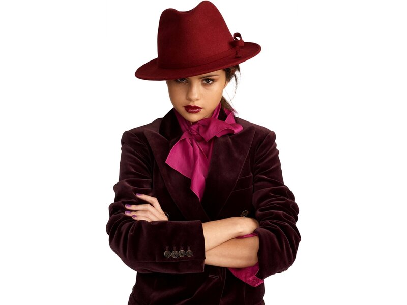 Woman in Velvet Suit