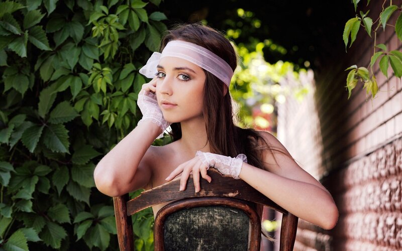 woman in vintage attire