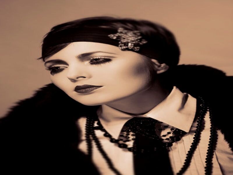 Woman in Vintage Attire — Brown