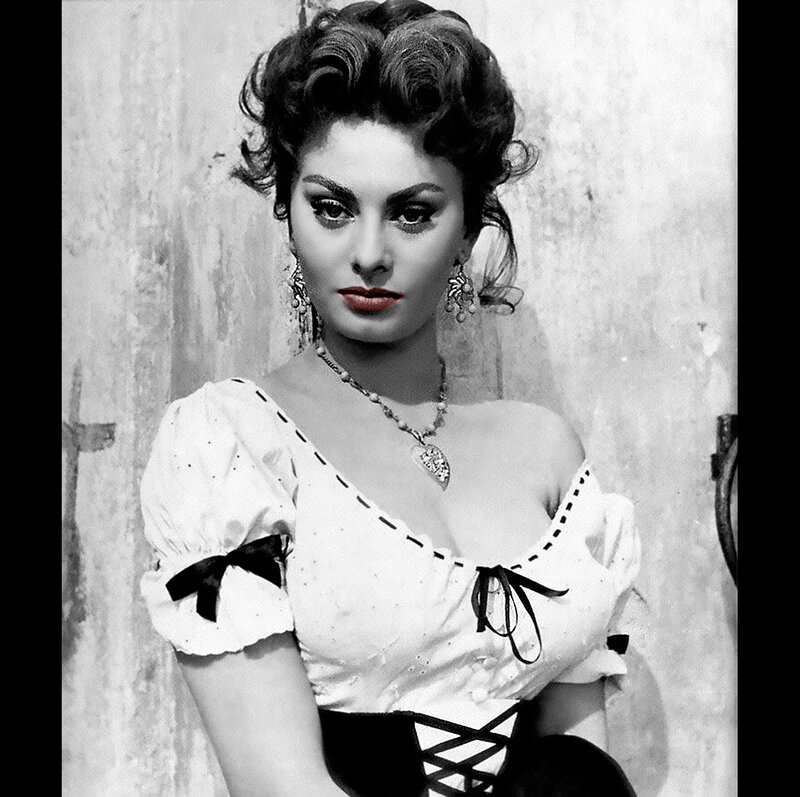 woman in vintage blouse