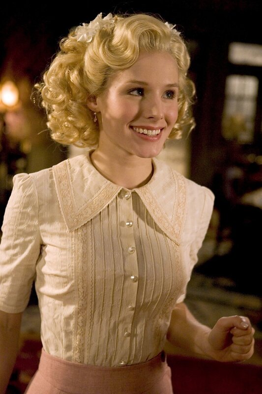 woman in vintage blouse