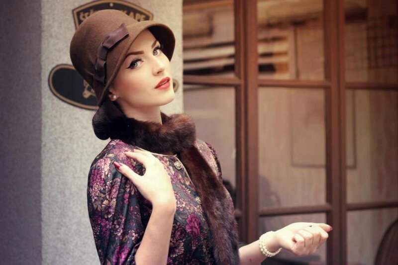 Woman in Vintage Coat