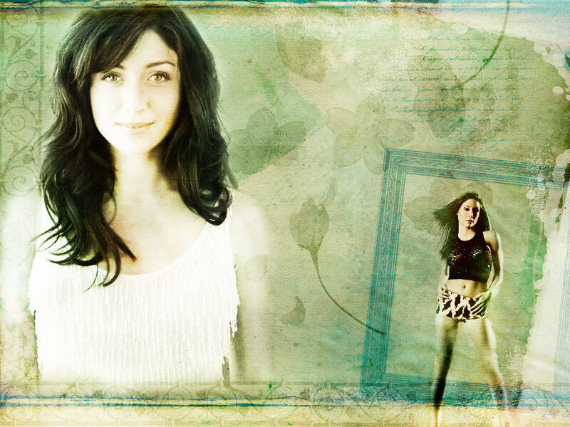 woman in vintage collage