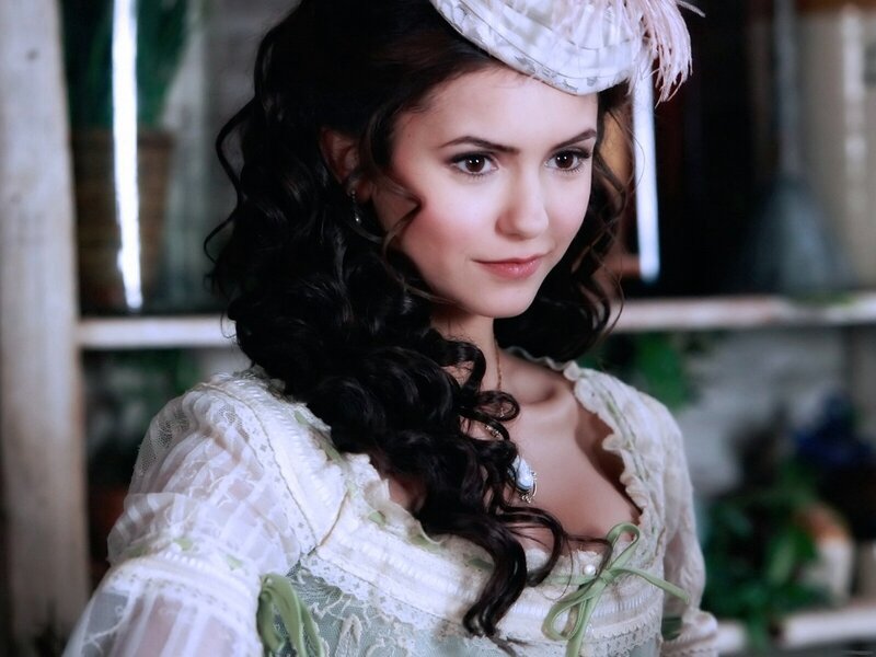 woman in vintage dress