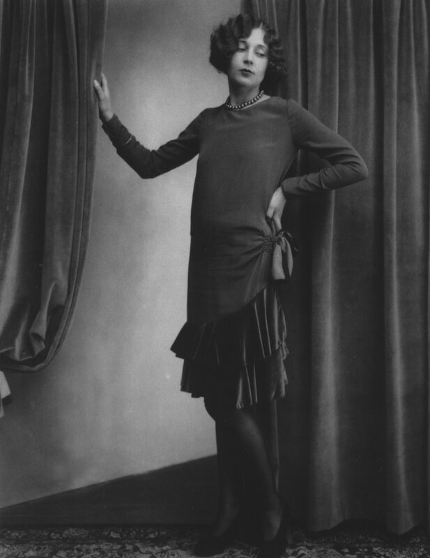 Woman in vintage dress