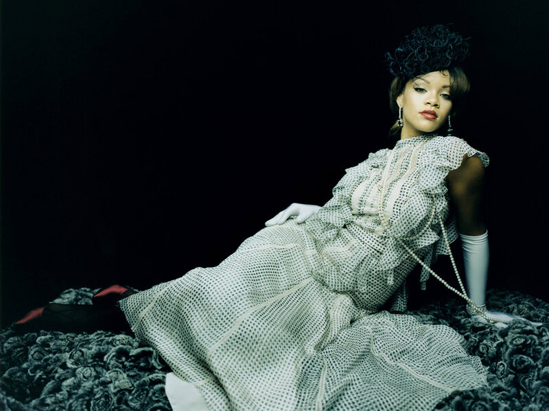 woman in vintage dress