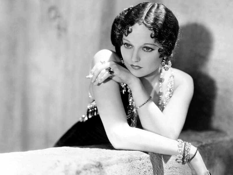 Woman in Vintage Dress — Black, Dramatic, Photograph