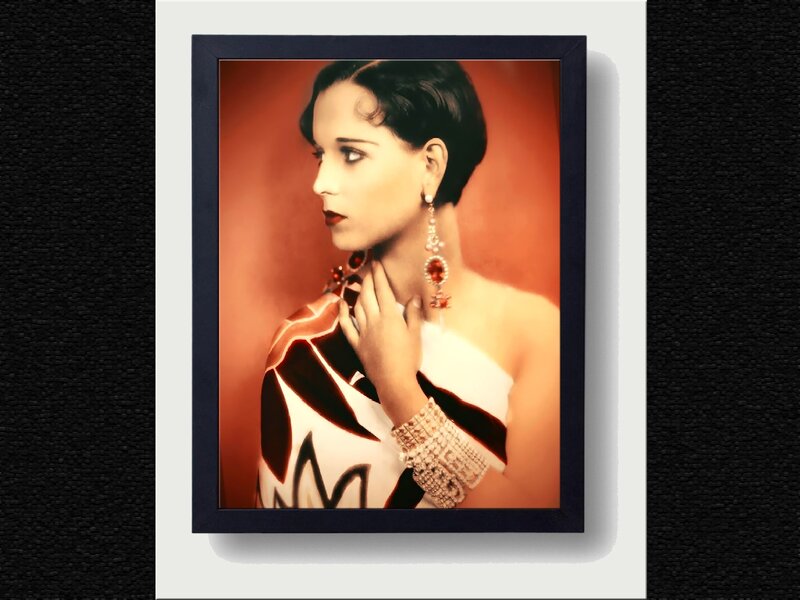 Woman in Vintage Dress — Orange