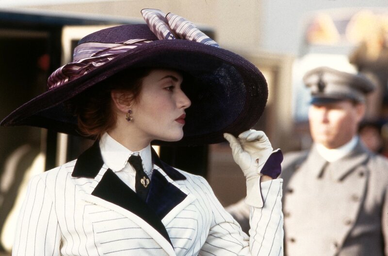 Woman in Vintage Hat — White, Dramatic