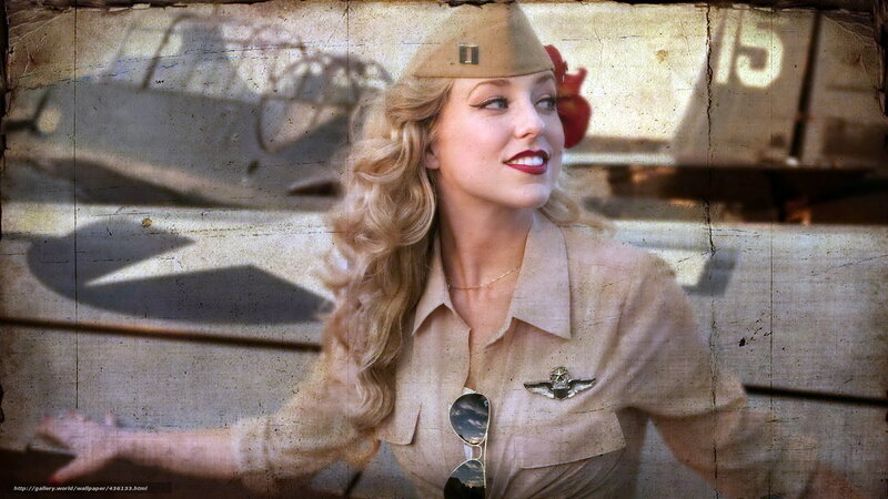 Woman in vintage military uniform