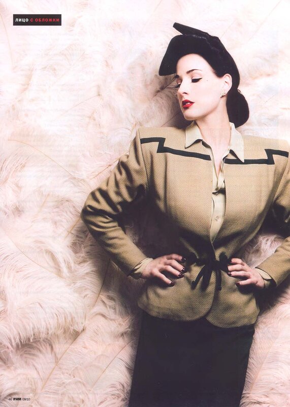 woman in vintage outfit